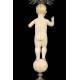 Antique Infant Jesus in Ivory. Spanish Filipino. S. XVIII. With CITES