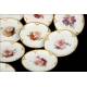 Collection of 24 KPM Antique Porcelain Dishes. Flowers. Berlin, Germany, 1913.