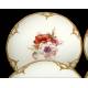 Collection of 24 KPM Antique Porcelain Dishes. Flowers. Berlin, Germany, 1913.