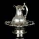 Antique Solid Silver Ewer and Flask. Emile Hugo. France, Circa 1870