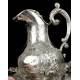 Antique Solid Silver Ewer and Flask. Emile Hugo. France, Circa 1870