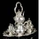 Solid Silver Antique Coffee Set. 7,8 kilos. Spain, Early 20th Century