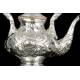 Solid Silver Antique Coffee Set. 7,8 kilos. Spain, Early 20th Century