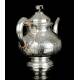 Solid Silver Antique Coffee Set. 7,8 kilos. Spain, Early 20th Century