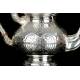 Solid Silver Antique Coffee Set. 7,8 kilos. Spain, Early 20th Century