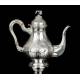 Solid Silver Antique Coffee Set. 7,8 kilos. Spain, Early 20th Century