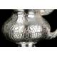 Solid Silver Antique Coffee Set. 7,8 kilos. Spain, Early 20th Century