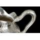 Solid Silver Antique Coffee Set. 7,8 kilos. Spain, Early 20th Century