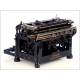 Antique Spanish Underwood 5 Typewriter Circa 1915