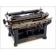 Antique Spanish Underwood 5 Typewriter Circa 1915