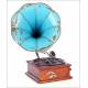 Rare Carette horn gramophone. Restored. Germany, Circa 1915