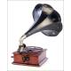 Rare Carette horn gramophone. Restored. Germany, Circa 1915