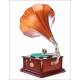 Antique Banus Gramophone with Wooden Horn. 1920