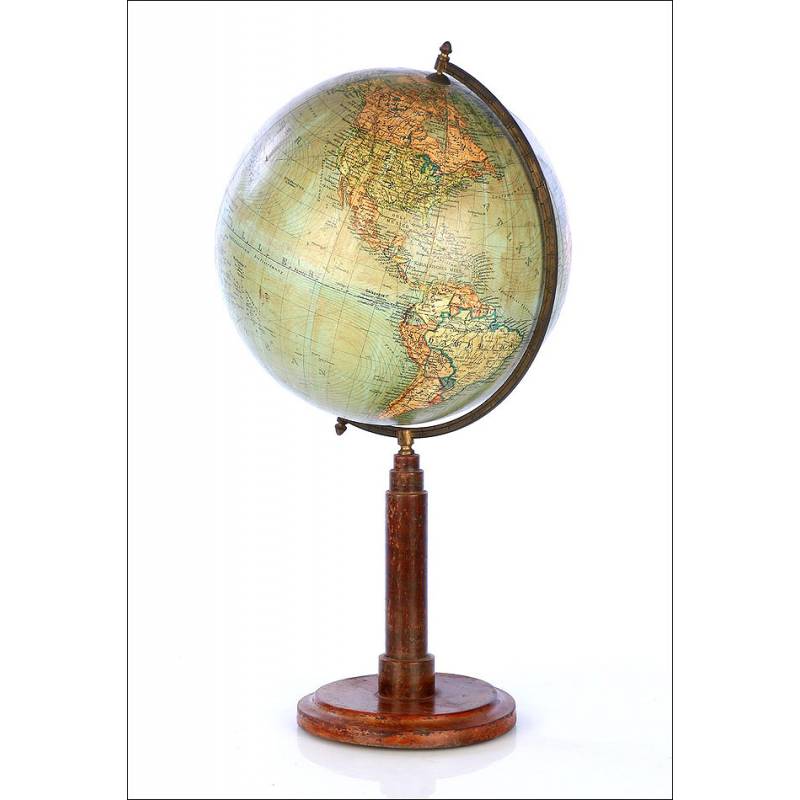 Antique Columbus Globe. Made in Germany. Circa 1930.