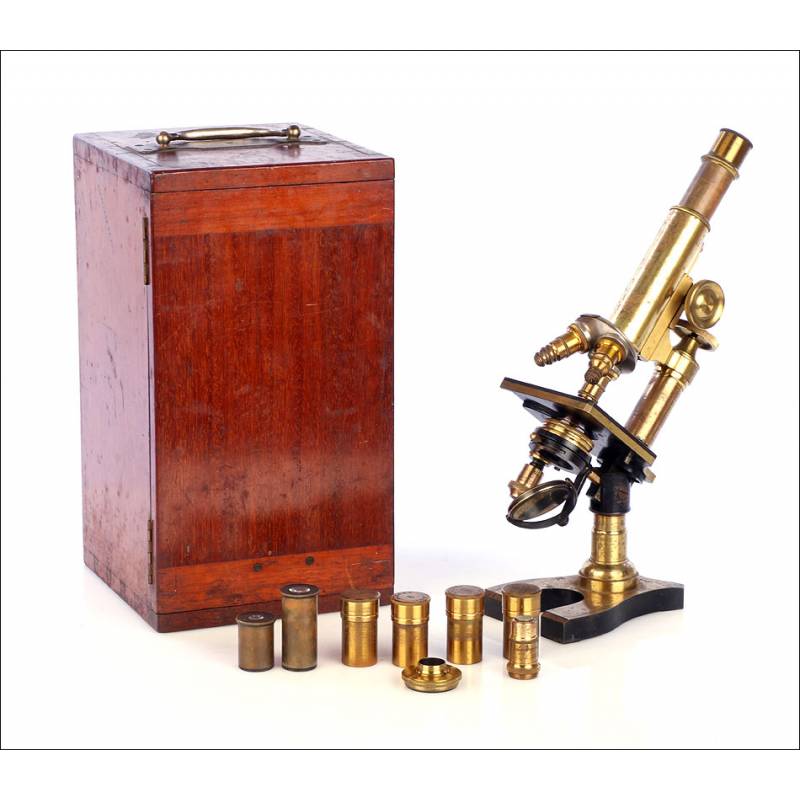 Antique French Nachet Microscope. France, Circa 1900