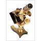 Antique French Nachet Microscope. France, Circa 1900