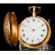 Graham verge fusee pocket watch. Quarter strike. Rose Gold 18K. England, Circa 1720