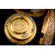 Graham verge fusee pocket watch. Quarter strike. Rose Gold 18K. England, Circa 1720