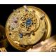 Graham verge fusee pocket watch. Quarter strike. Rose Gold 18K. England, Circa 1720