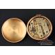 Antique Buttonhole Clock. 18K Gold and Diamonds. France, Napoleon III, Circa 1880.