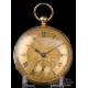 Precioso Reloj de Bolsillo Antiguo Semi-Catalino Inglés. Oro 18K. Inglaterra, 1874