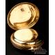 Beautiful Antique English Verge Fusee antique verge fusee pocket watch. 18K gold. England, 1874