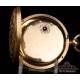 Beautiful Antique English Verge Fusee antique verge fusee pocket watch. 18K gold. England, 1874