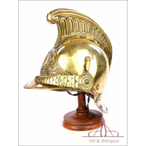 Antique French Fireman's Helmet. France, Circa 1880