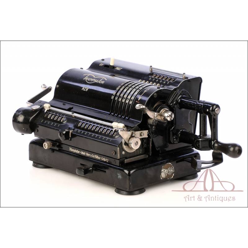 Beautiful antique Triumphator HZN Mechanical Calculator. Germany, 1937