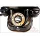 Antique Belgian Bell Metal Telephone. Working. Belgium, 1930's