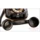 Antique Belgian Bell Metal Telephone. Working. Belgium, 1930's