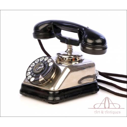 Antique Danish KTAS Telephone. In perfect working order. Denmark, 1920's
