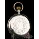 Antique Silver Pocket Watch. Circa 1890.