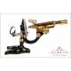 Fantastic Antique Waldemar Strauss Microscope. Berlin, Germany, Circa 1910