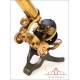 Antique Walter Lawley English Compound Microscope. England, Circa 1880