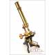 Antique Walter Lawley English Compound Microscope. England, Circa 1880