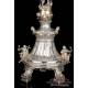 Antique Neapolitan Monstrance in Solid Silver. Italy, 1824-1832