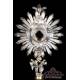 Antique Neapolitan Monstrance in Solid Silver. Italy, 1824-1832