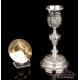 Antique Silver Chalice with Scenes from the Bible. France, Circa 1830.