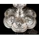 Antique Italian Silver Chalice Adorned with Cherubim, Circa 1810.