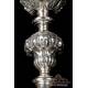 Antique Italian Silver Chalice Adorned with Cherubim, Circa 1810.