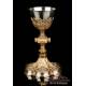Antique Neo-Gothic Style Chalice. Silver and Metal. Spain, Circa 1900