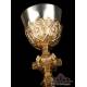 Antique Neo-Gothic Style Chalice. Silver and Metal. Spain, Circa 1900