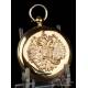 Antique English Pocket Watch. Russian Imperial Coat of Arms. 18 K. England, 1846