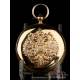 Antique English Pocket Watch. Russian Imperial Coat of Arms. 18 K. England, 1846
