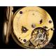 Antiguo Reloj de Bolsillo Semi-Catalino. Oro de 18K. Jones. Inglaterra, 1869