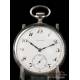 Antique Longines Pocket Watch. Silver plated metal. Circa 1930