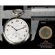 Antique Longines Pocket Watch. Silver plated metal. Circa 1930