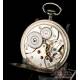 Antique Longines Pocket Watch. Silver plated metal. Circa 1930