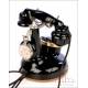 Antique French Metal Telephone with Auxiliary Handset. France, 1930's